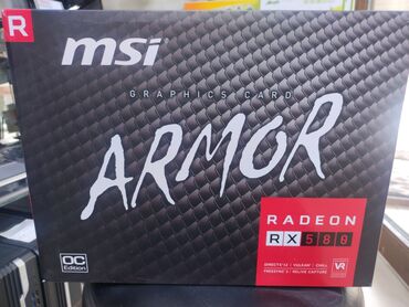 Monitorlar: Videokart MSI Radeon RX 580, 8 GB, Yeni