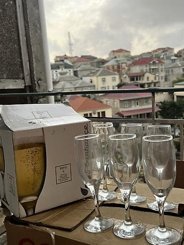 qab desdi: Qədəhlər, Şüşə, 6 ədədli dəst, Türkiyə — 2