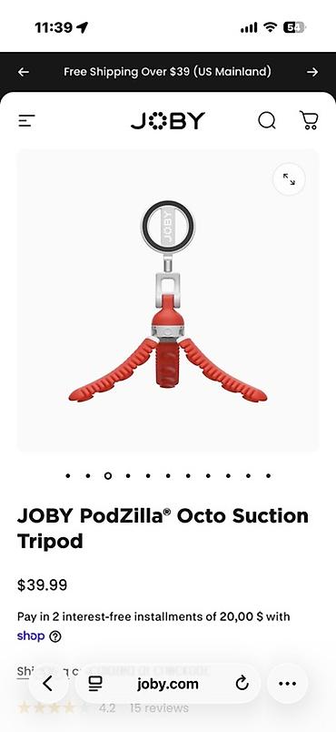 small rig: JOBY PodZilla Octo Suction Tripod — универсальный держатель-трипод для — 5