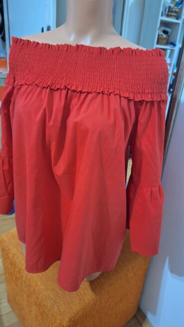 waikiki ženske bluze: Lc Waikiki, L (EU 40), Viscose, Single-colored, color - Red