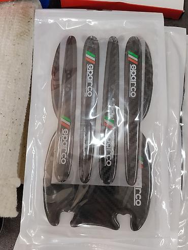 Накладки Sparco на дверные ручки и зоны под ручками (антицарапины)
