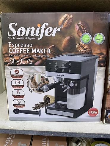 Эспрессо-кофеварка Sonifer SF-3575 - Тип: рожковая кофемашина для at lalafo.kg Эспрессо-кофеварка Sonifer SF-3575 - Тип: рожковая кофемашина для