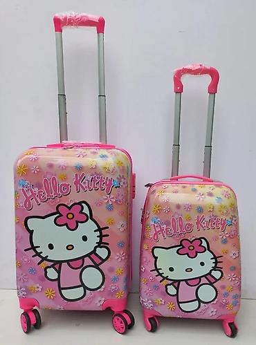 Putni koferi i torbe: Hello Kitty set kofera – 2 kom - Dizajn: Roze, sa Hello Kitty motivom — 5