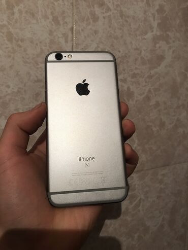 Apple iPhone: IPhone 6s, Скидка 10%, Б/у, 32 ГБ, Space Gray, Защитное стекло, Чехол, 90 %