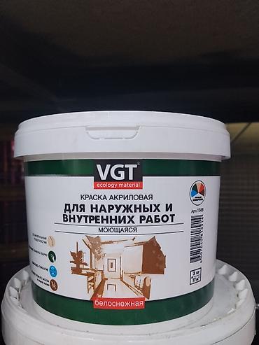 Эмаль: Краска акриловая VGT (ecology material) для наружных и внутренних — 1