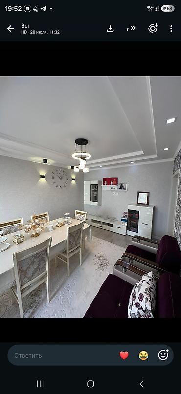 12: 3 комнаты, 87 м², Тунгуч мкр Элитка, 12 этаж, Дизайнерский ремонт — 2