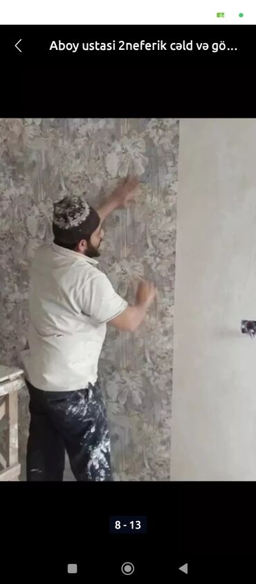 Malyar işləri: Aboy malyar işləri görürük iş cəld və gözəl görùlur .2 nefer ustayiq