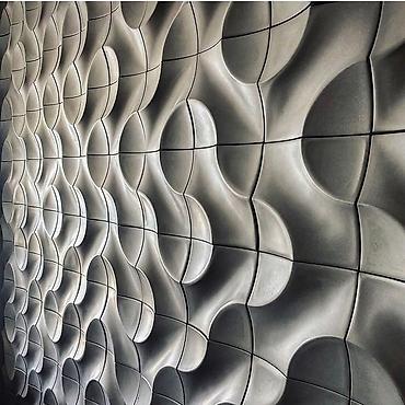 divar paneli: 3D dekorativ divar panelləri – gips əsaslı, modul - Material: Yüksək — 6
