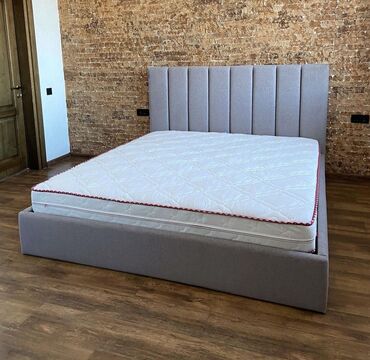 Кровати на заказ: Двуспальная кровать, С подъемным механизмом, Бесплатный матрас, Без выдвижных ящиков, Азербайджан