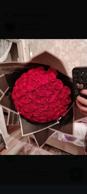 Buket güllər: Məhsul: Zərif dekorativ güllərdən hazırlanmış buketlər - Material — 4