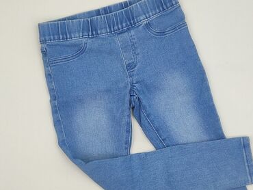 czarne woskowane spodnie: Jeans, Destination, 9 years, 128/134, condition - Perfect