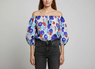 bluzki wizytowe plus size: Bluzka damska, rozmiar S