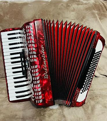Аккордеоны: Аккордеон Weltmeister (кнопочно-клавишный), красный перламутровый — 2