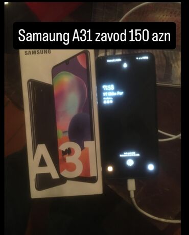 oppo telefon qiymeti: Samsung Galaxy A31, 128 GB, rəng - Qara, Sensor