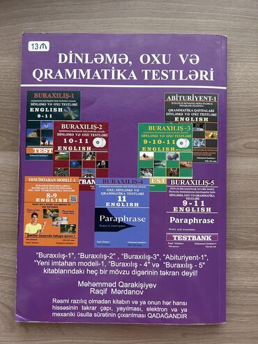 5 ci sinif texnologiya: İngilis dili Testlər 11-ci sinif, RM, 1-ci hissə, 2023 il