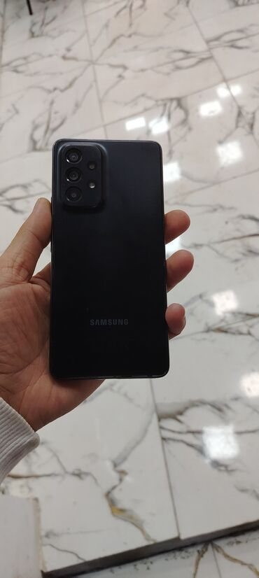 Samsung: Samsung Galaxy A53, 128 GB, rəng - Qara, Zəmanət, Barmaq izi, İki sim kartlı