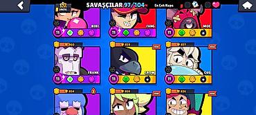drag: Brawl Stars oyunu üçün inkişaf etmiş hesab - Kupa yolu: 54 616 (ən — 9