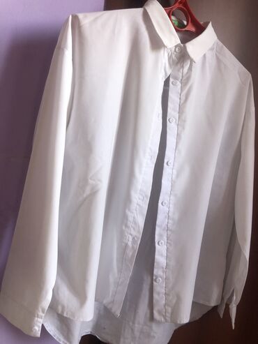 блузка женская размер м: Рубашка, Классическая модель, Оверсайз