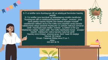 xanımlar üçün sürücülük təlimi: Репетитор, Литература, Азербайджанский, Подготовка к экзаменам, Подготовка абитуриентов