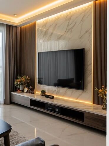 Sifarişlə TV stendlər: Siyirməli, Polkalı, MDF — 9