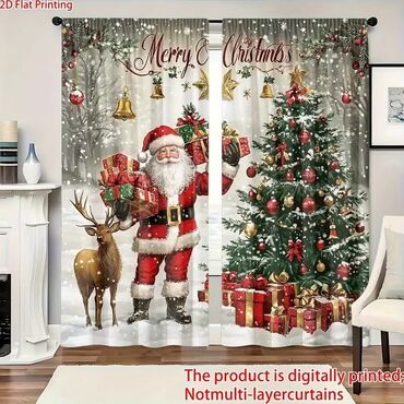 Praznična dekoracija: Novogodišnje zavese Cena 1700din/2kom kao na slici Poručuje se — 2