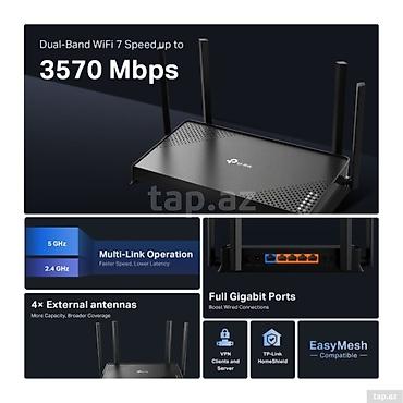 routur: TP-Link Archer BE220 (BE3600) – Dual-Band Wi‑Fi 7 router - Wi‑Fi 7 — 2