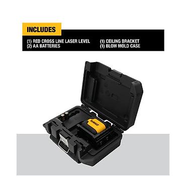 Рулеткалар жана алысты өлчөгүчтөр: DEWALT DW08802-QU — это самовыравнивающийся лазерный уровень с красным — 4