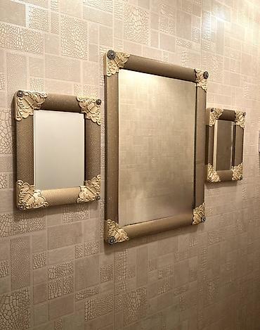 Güzgülər: Güzgü Divar üçün, Kvadrat, Dekorativ, Çərçivə ilə — 2