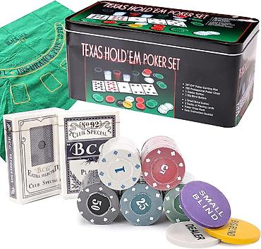 Digər idman və istirahət malları: Poker oyun seti.Kitə daxildir: Kompleksin komponentlərinin saxlanması — 3