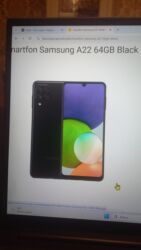 samsung galaxy a54 ikinci el: Samsung Galaxy A22, 64 GB, rəng - Qara, Sensor, Barmaq izi, İki sim kartlı