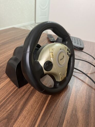 radio usb bluetooth: Genius sükan və pedał dəsti – oyun üçün sükan kontrolleri -