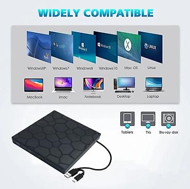 orico hdd box: 7-i-1 Xarici DVD/CD Yazıcı və USB Hub - USB 3.0 və Type‑C qoşulma — 4