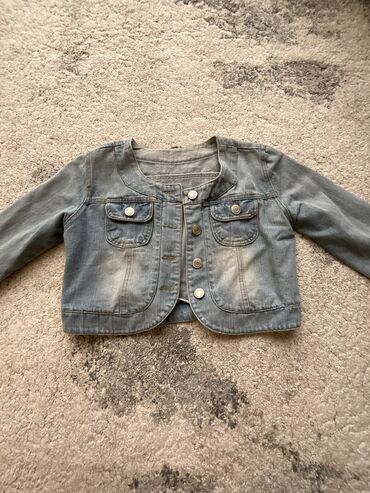 джинсовая короткая куртка: Джинсовая куртка, Классическая модель, Лето, Укороченная модель, 2XS (EU 32)
