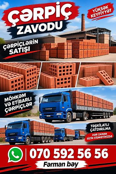 kubik daşlar: Çərpıç Zavodu – çərpiclərin satışı - Yüksək keyfiyyətli, möhkəm və — 1