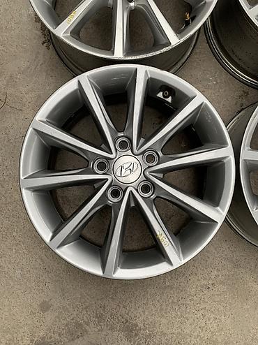 Диски: Литые Диски R 16 Hyundai, Комплект, отверстий - 5, Б/у — 5