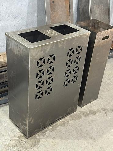 Мусорные баки, контейнеры: Двухсекционные урны/контейнеры для раздельного сбора отходов - — 17