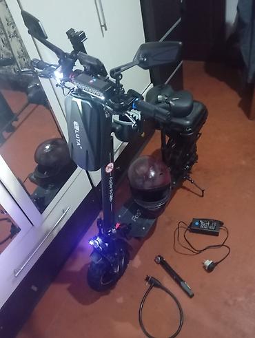 Elektrikli samokatlar: Elektrik skuter – güclü off-road təkərlər və oturacaqlı komplekt - — 4