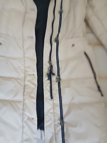 Jackets, Coats, Vests: Duga ženska zimska jakna – Blue Game - Boja: krem/šampanj - Kroj — 3