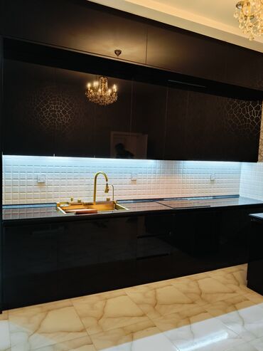 Sifarişlə mətbəx mebeli: Sifarişlə mətbəx dəsti, Özü çəkən petlələr, MDF, Kredit var, Pulsuz çatdırılma — 10