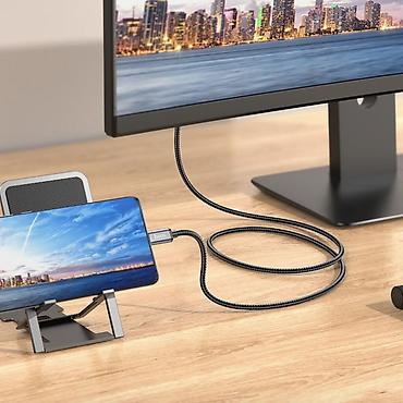 hdmi micro usb: UA27, видео кабель Type-C на HDTV, поддержка 4K 30Hz, длина 2м 1 — 4