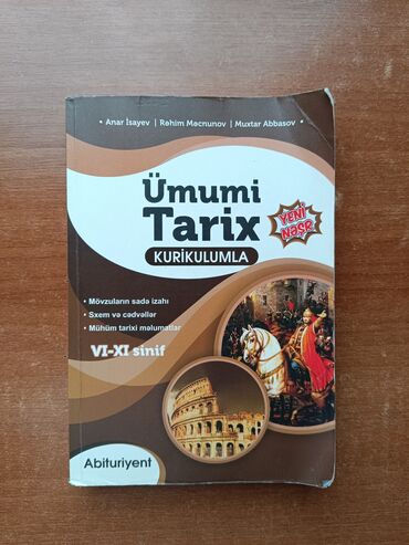 6 ci sinif rus dili derslik: Abituriyentlər üçün ümumi tarix kitabı Anar İsayev (2019)