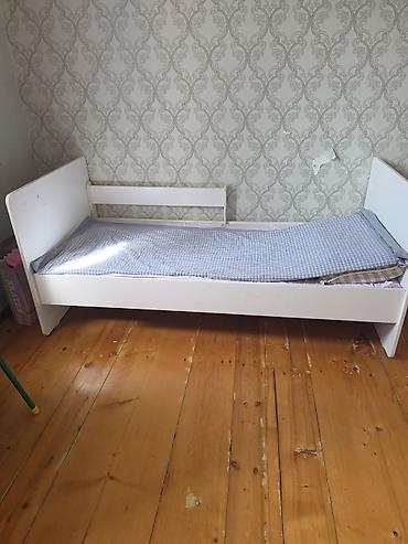 Детская мебель: Детская односпальная кровать, Б/у, Для мальчика, С матрасом, С бортиком, ДСП, Самовывоз — 2