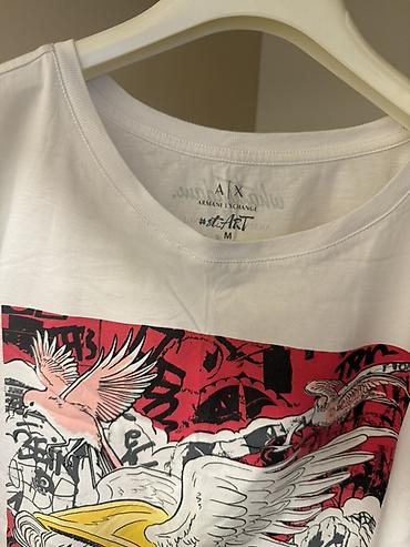 Kişi geyimləri: Futbolka, Armani Exchange, M, rəng - Ağ — 2