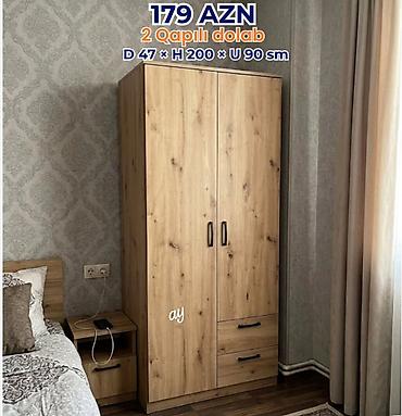 ikinci el şkaflar: *2Qapılı dolab* Yeni sifarişlə hazırlanır rəng seçimi var😊 olcu 90×47 — 1