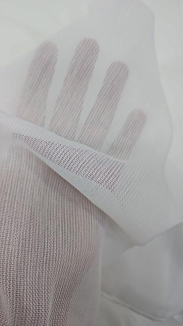 Parçalar: Ağ rəngli, incə toxumalı tül/parça - Material: yüngül, şəffaf və — 2