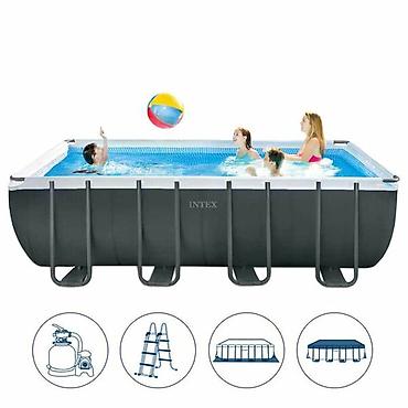 Бассейны: 132 см модель 26356 Размер: длина - 549 см, ширина - 274 см, высота — 14