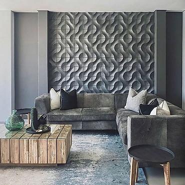 divar paneli: 3D dekorativ divar panelləri – gips əsaslı, modul - Material: Yüksək — 5