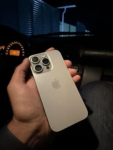 Apple iPhone: IPhone 15 Pro, Б/у, 128 ГБ, Natural Titanium, Зарядное устройство, 79 % — 2