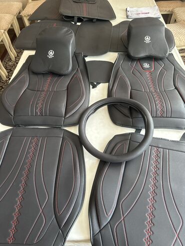 накидка: Чехолдор Эко булгаары, Жаздыгы бар, түсү - Кара, Universal Seat cover, Жаңы, Өзү алып кетүү, Акылуу жеткирүү