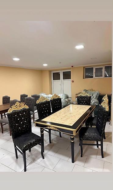 Qonaq otağı üçün, Yeni, Açılmayan, Dördbucaq masa, 6 stul